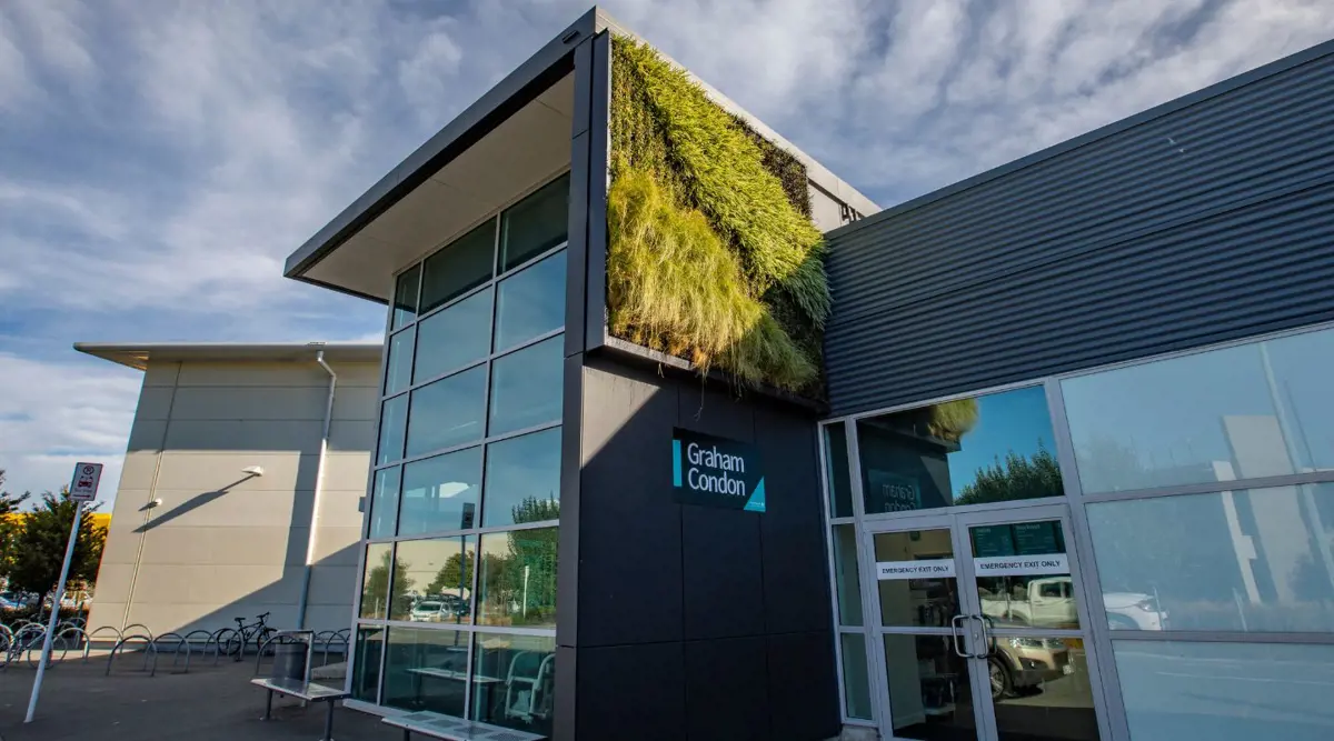 The outside of the Graham Condon building.